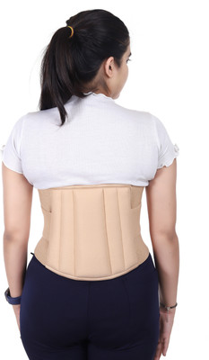 Mulkraj NEW-ABS-Unisex Lumbo Sacral (L.S.) Belt | Spinal Brace for Back PaiNEW-ABS-27 Abdominal Belt(Beige)