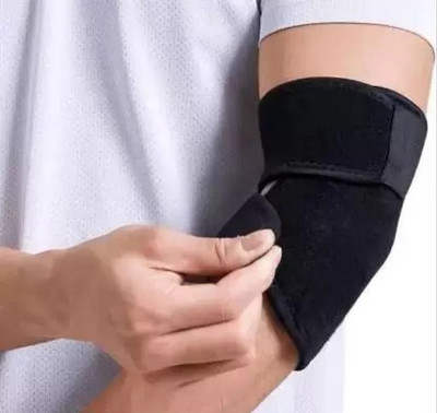 GYMGALAXY Elbow Support, Reversible Neoprene Support (PACK OF 1) Knee Support(Black)