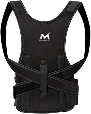 MALVOLIO Posture Corrector for Men&Women With Adjustable & Metalic Straps For Lower&Upper Posture Corrector(Black)