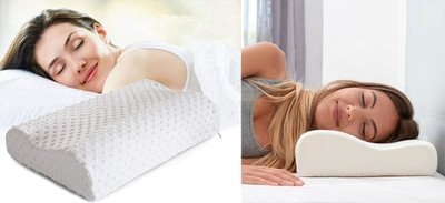 RUSHABH ENTERPRISE Memory Foam Abstract Sleeping Pillow Pack of 1(White)