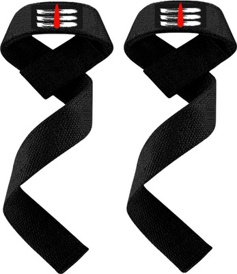 Muscleape Divine Black Super Power Super Strong Lifting Straps Wrist Support(Black)