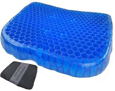 NIMYANK ORIGINAL Rubber Gel Soft Egg Cushion Back / Lumbar Support(Blue)