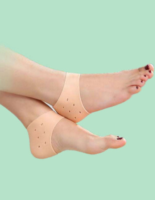 Events Framer A1-Silicone Gel Heel Socks for Swelling and Pain Relief-A15 Heel Support(Beige)