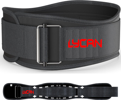LYCAN Multipurpose Weight Lifting Belt for Back Support LARGE Black Weight Lifting Belt(Black)