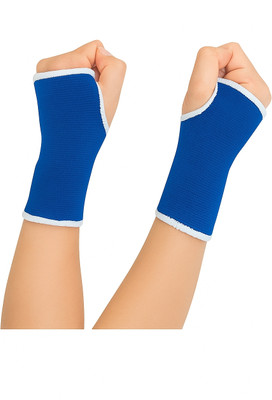 OneStopNow Wrist Support Sleeves for Gym Pain Relief Sprain Recovery – 1 Pair (Blue) Wrist Support(Blue)