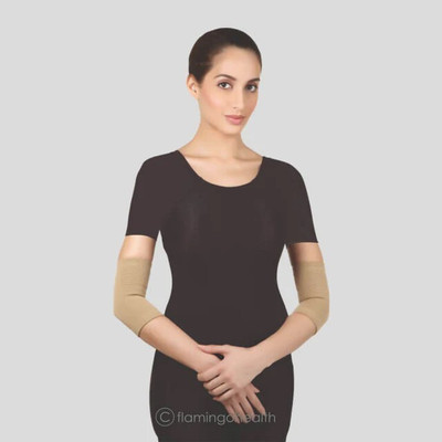 FLAMINGO Elbow Support - 2-Way Stretch Knit, Smooth Fabric, Full Range of Motion Elbow Support