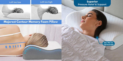 RUSHABH ENTERPRISE Memory Foam Birds Sleeping Pillow Pack of 1(White)