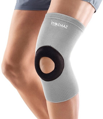 SAMSON Knee Cap (Open Patella ) XXL| Breathable And Comfortable For Pain Relief Knee Support(Grey)