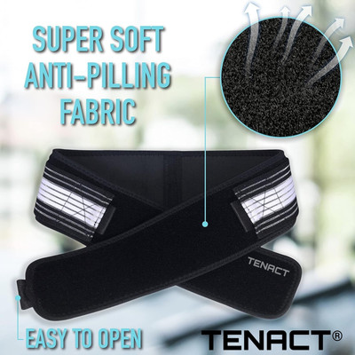 TENACT Hip Sacroiliac Si Joint Hip Belt for Women and Men Back Pain Relief Back / Lumbar Support(Black)