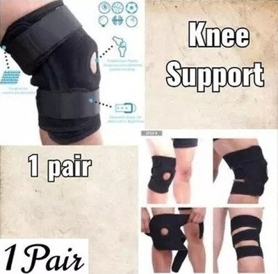 Mulkraj Ortho Knee Support(Men and Women) (Black)-144 Knee Support(Black)