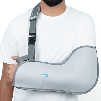 Leeford Arm Sling, Personalized & Comfortable fit to Support Healing |Pack of 1-M Size for Arm Support(Grey)