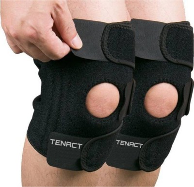TENACT Knee Support Belt open Patella Pain Relief & Sports for men and women Knee Support(Black)