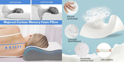 RUSHABH ENTERPRISE Memory Foam Birds Sleeping Pillow Pack of 1(White)