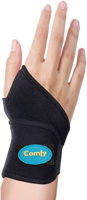 VRT Premium Copper Lined Wrist Support Wrist Brace Fits Both Hands-Adjustable Fitted Wrist Support(Black)