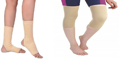 infinity deal (ANKLE/KNEE) Support Brace Leg Arthritis Injury Gym Elasticated Bandage Ankle Support(Brown)