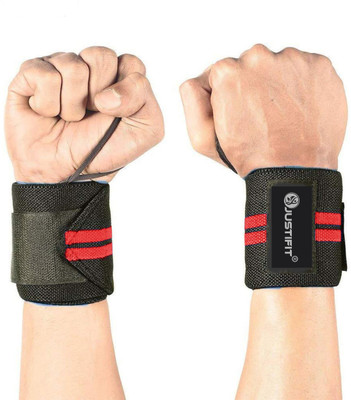 JUSTIFIT Professional Grade Wrap for Gym Wrist Band Pain Support Wrist Support(Red)