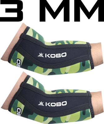 KOBO 3 mm Elbow Sleeves For Power Weight Lifting Knee Support