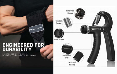 JHON VEGAS COREFIT WRIST SUPPORTER PROFESSIONAL APPROVED BAND WRIST STRAP FOR GYM & FITNES Wrist Support(Black, Black)