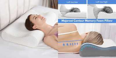 ANUSHKA ENTERPRISE Memory Foam Alphanumeric Sleeping Pillow Pack of 1(White)