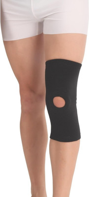 FLAMINGO Knee Support for Arthritis Relief-Open Patella, Cushioning, Full Range of Motion Knee Support(Black)