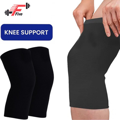 idka Natural NEW_S_KNEE SUPPORT Joint Pain, Gym & Exercise SL_--696 Knee Support(Black)