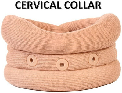 ORANCLE Adjustable Soft Cervical Collar for Extra Support & Relieves Pain in Neck BEIGE Neck Support(Beige, Beige)