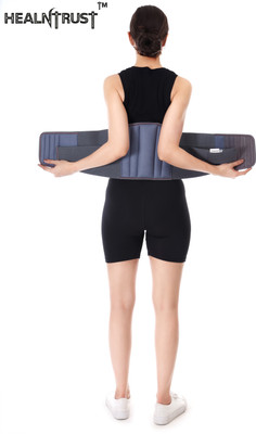 healntrust Lumbar Support belt Waist Belt LS belt for Back Pain Relief for men & women Back / Lumbar Support(Grey)