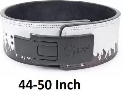 GRIFFIN GEARS Powerlifting Lever Gym Black Buckle With White & Black Power 10MM Heavy Duty(XL) Weight Lifting Belt(Black)