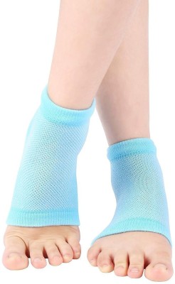 KM Traders Unisex Silicone Gel Heel Socks with Spa Botanical GelPad Ankle Support(Blue)