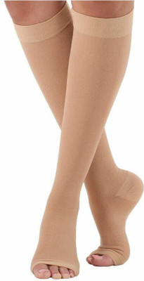IRIS Medical Knee High Open Toe Compression Stockings Knee Support(Beige)