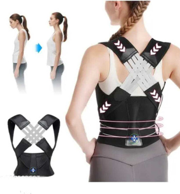BRIJJ HELTH CARE Backbone Clavicle Brace Shoulder Support Belt Posture Corrector (Black) Posture Corrector(Black)