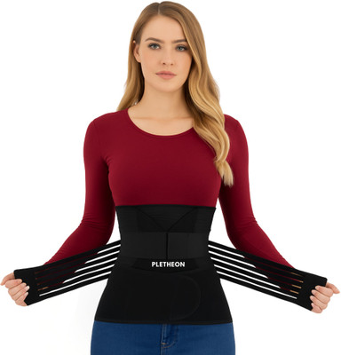 PLETHEON Post Maternity Belt for Pregnancy Postpartum Waist Trainer Recovery Support Belt Abdominal Belt(Black)