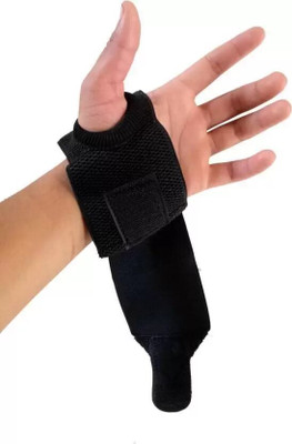 GYMGALAXY Elastic Thumb and Wrist ( 1Pc) Wrist Support Black Wrist Support(Black)