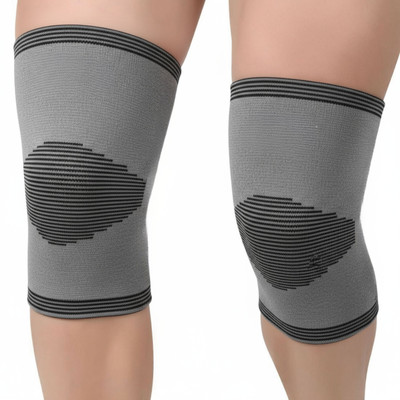 GJSHOP Sports Knee Cap for Pain Relief Compression Support for Men and Women Knee Support(Grey)