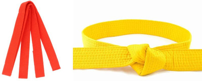 Addiction Martial Art Judo/karate/taekwondo belt red and yellow (pack of 2pcs) Abdominal Belt