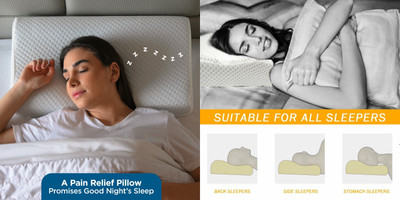 PRATIK MARKETING Memory Foam Abstract Sleeping Pillow Pack of 102(White)