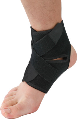 Reach Ankle Support Brace Protection Guard- Pain Relief & Recovery, Unisex-Free Size Ankle Support(Black)