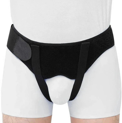 healthnode Hernia Belt for Post Surgery Support with Removable Pads & Adjustable Straps Supporter(Black)