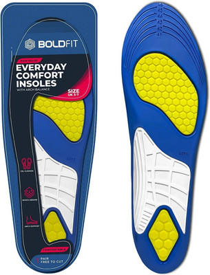 BOLDFIT insole for men women shoe sole pad shoe pad for women men gel insole for men Ankle Support(Blue)