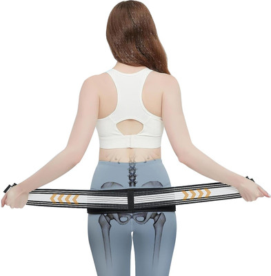 Spegi Sacroiliac SI Joint Hip Belt - Lower Back Support Belt Back / Lumbar Support(Black)