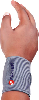 FAZTER Adjustable Elasticized-Fabric Wrist Wrap | Well Designed Wrist Brace (Universal) Wrist Support(Grey)