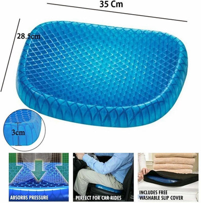MAITRI ENTERPRISE Egg Sitter Seat Cushion Soft Gel Mat for Office Chair, Back/ Hip Support M371 Shoulder Support(Blue)
