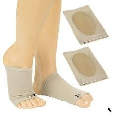 CareHut 1 pair Arch Support Pads Flat Feet Insoles Plantar Fasciitis Arch Socks Foot Support(Beige)