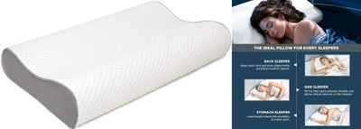 RUSHABH ENTERPRISE Memory Foam Nature Sleeping Pillow Pack of 1(White)