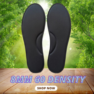 GEJUFF Size-9 Pack -2 Pair Memory Foam Shoes Soles Comfortable Arch Supports Heel Foot Support(Black)