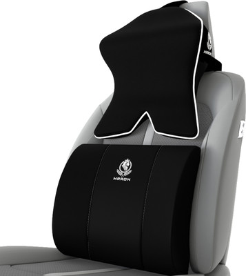 MRRON Protech Lumber Memory Foam Big Lumber Spine Support For Car or Office Chair Back / Lumbar Support(Black)