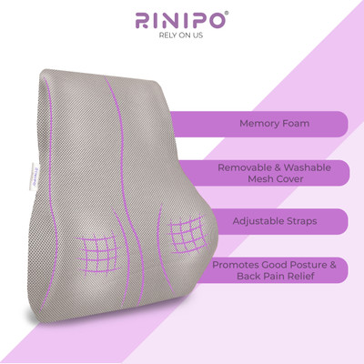 RINIPO Cotton Solid Orthopaedic Pillow Pack of 1(Grey)