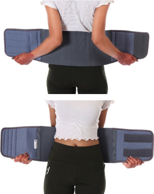 healntrust Abdominal belt after delivery for tummy reduction Shapewear Post pregnancy belt Back / Lumbar Support(Grey)