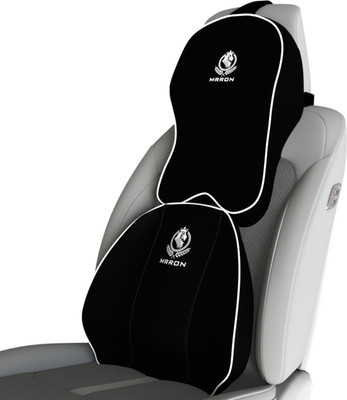 MRRON SUPREME Memory Foam Neck Rest & Cruz Spine Support For Car or Office Chair Back / Lumbar Support(Black)