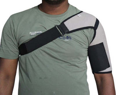 Medtrix Adjustable Left shoulder PREMIUM QUALITY NEOPRENE Shoulder Support (Grey Black) Shoulder Support(Grey)